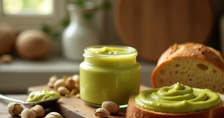Pistachio Cream Recipe: How to Make This Dreamy Dessert Spread at Home Pistachio Cream Recipe shown in a jar beside a slice of bread topped with the creamy pistachio spread