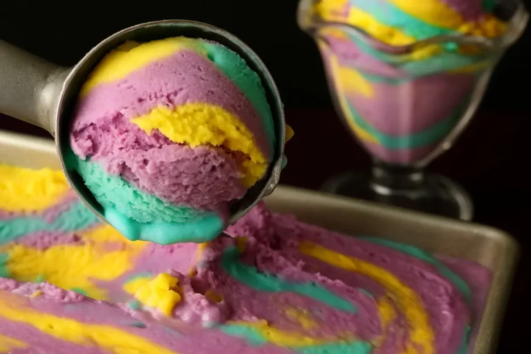 Moon Mist Ice Cream Recipe (Banana, Grape & Bubblegum Swirl) Moon Mist Ice Cream recipe with banana grape and bubblegum swirls