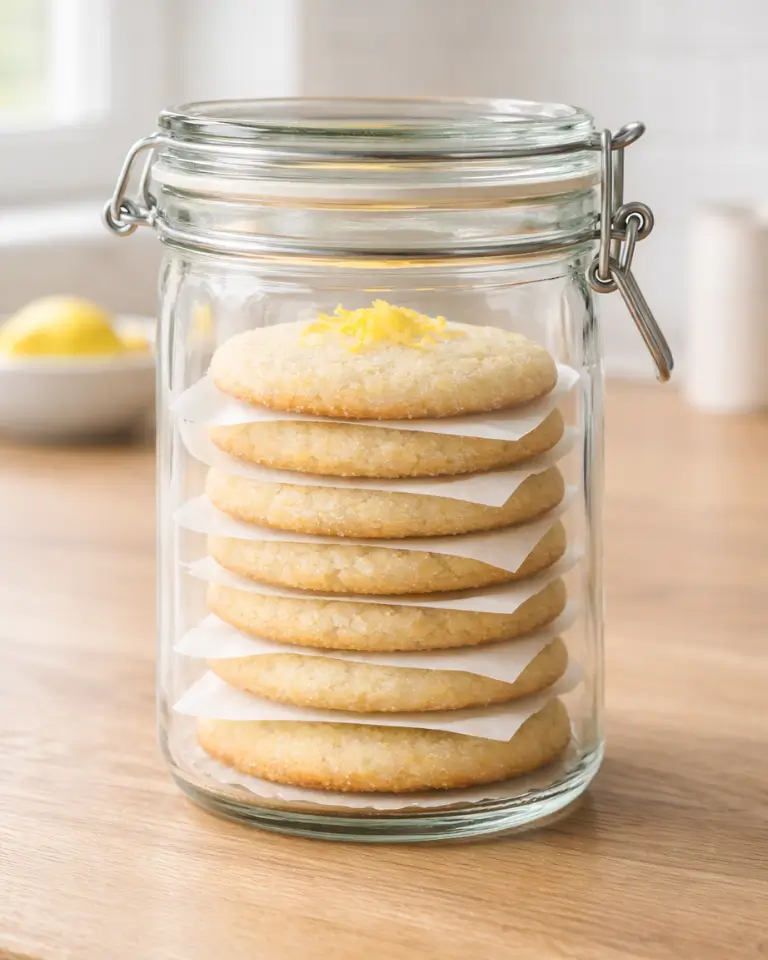 How to store and freeze lemon sugar cookies in an airtight container at room temperature
