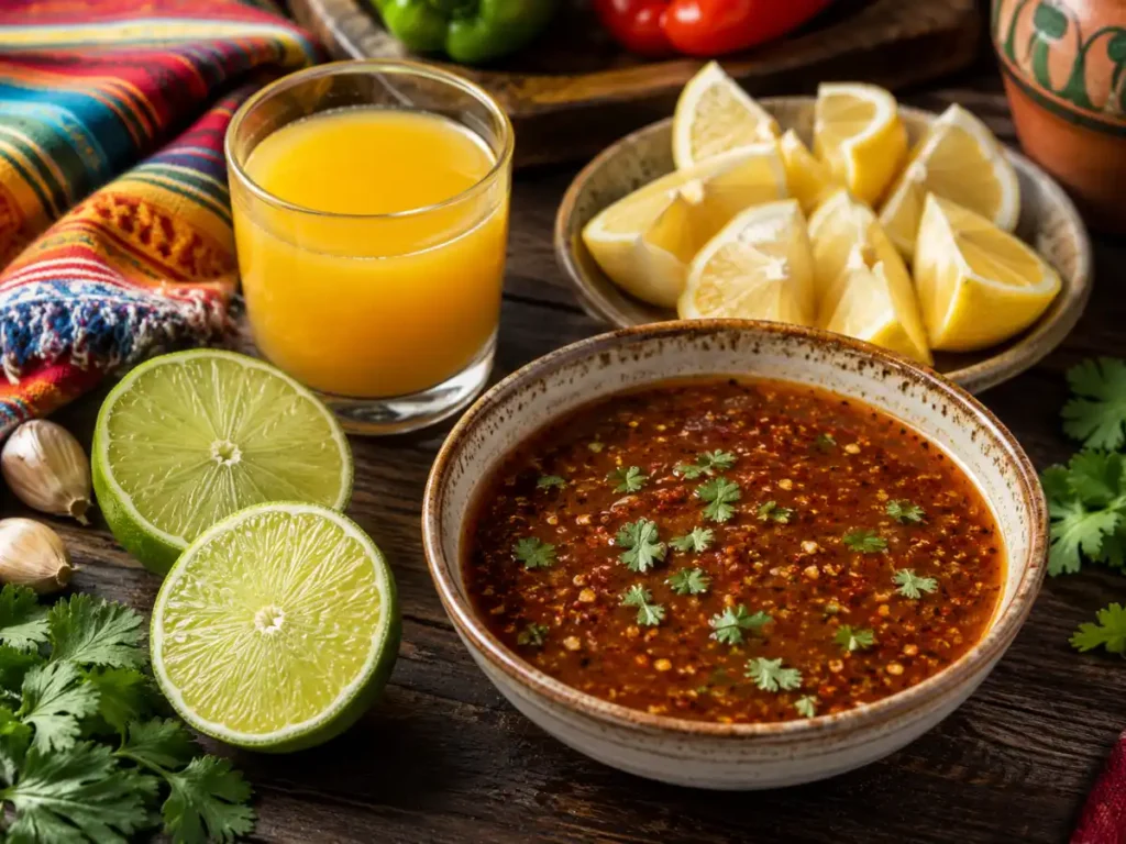 Lime, orange juice and lemon options for chicken fajita marinade