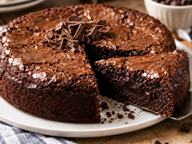 Brownie Cake Recipe Homemade brownie cake with a rich fudgy chocolate center